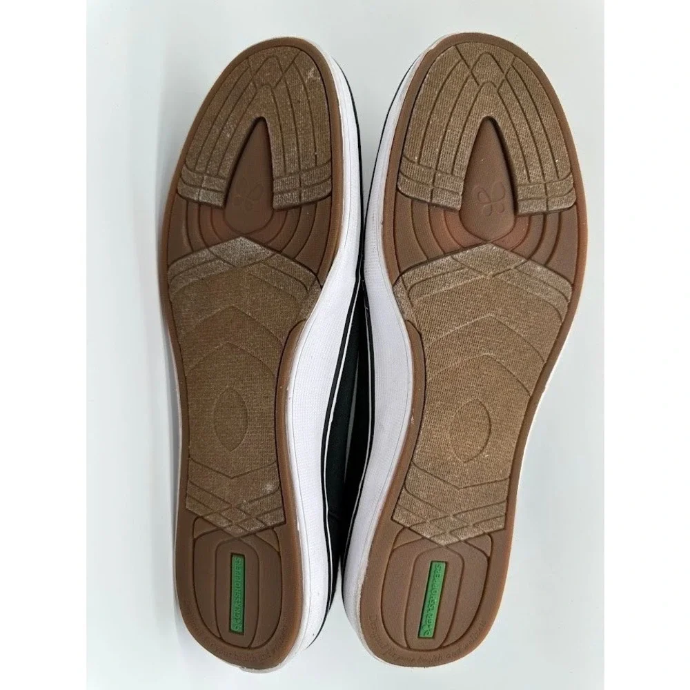 Grasshoppers Janey Black Canvas Boat Shoes Slip On Sneakers EF37412 Womens 8W